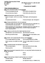 Đề kiểm tra học kỳ II  Năm học 2014 -2015 môn Vật lý 9 - Trường THCS Phan Chu Trinh